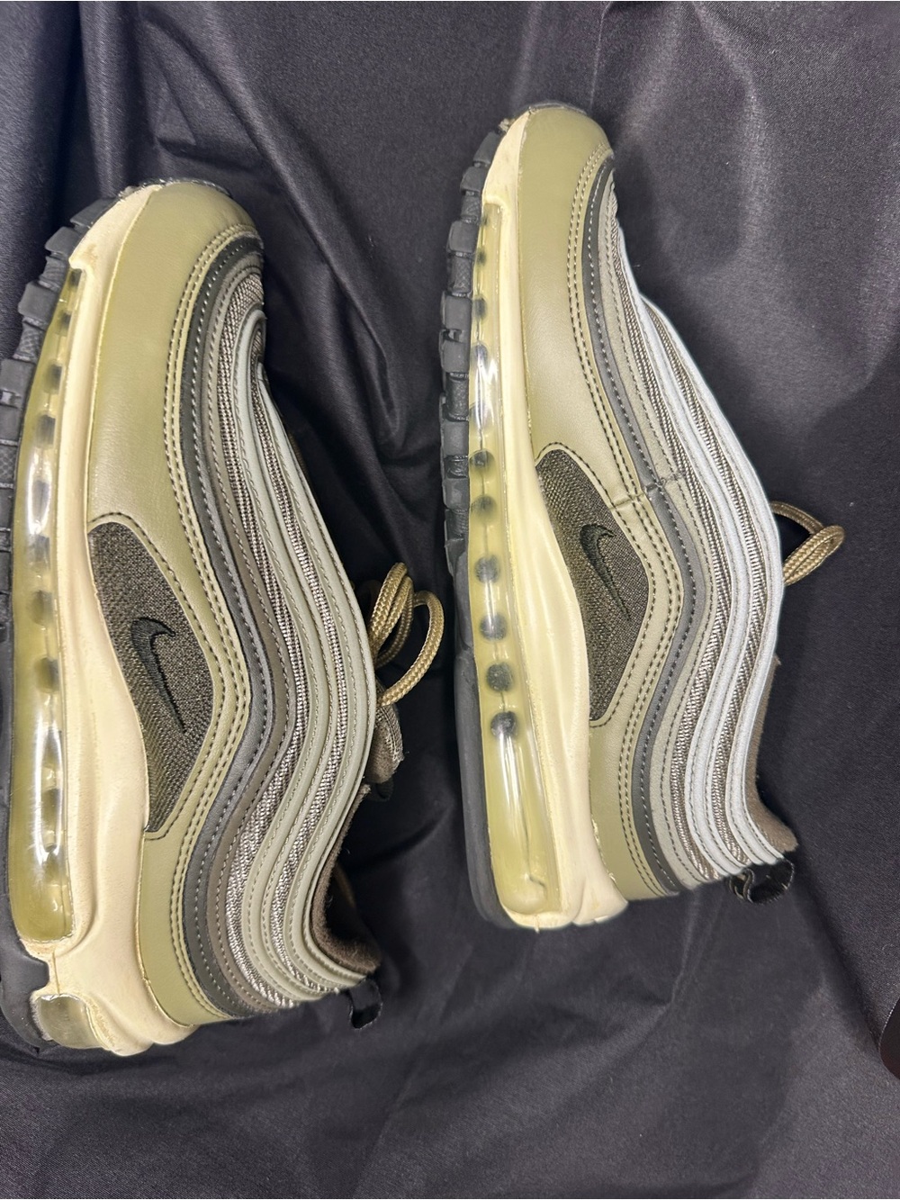 Nike Kids Olive Green and Black Air Max 97 Sneakers